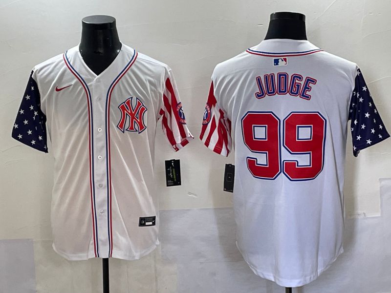 Men New York Yankees #99 Judge White a generation of national flags Jointly Name 2025 Nike MLB Jersey style 1->new york yankees->MLB Jersey